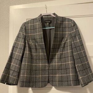 Evan Picone Gray Plaid Women's Blazer